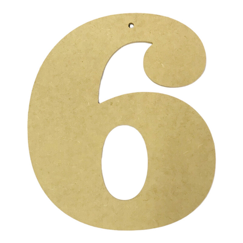House Number  6 - 6mm A4