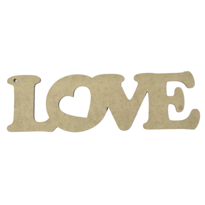Mosaic Love Design A4 - 6mm Wood