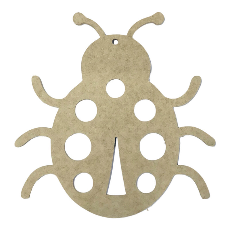 Mosaic Ladybug Design A4 - 6mm Wood