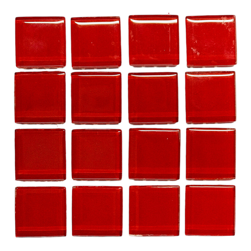 Mosaic Tiles Cherry Red 23x23 -16pcs Sheet