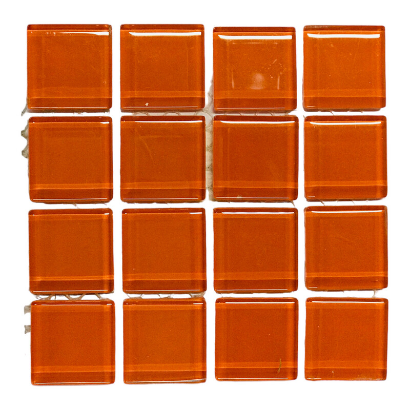 Mosaic Tiles Tangerine 23x23 -16pcs Sheet