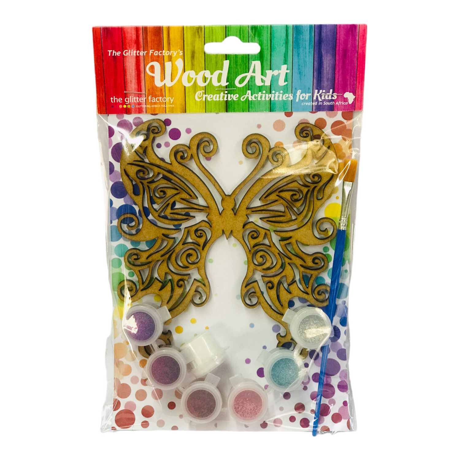 Tribal Butterfly GLITTER ME Activity Kit A6