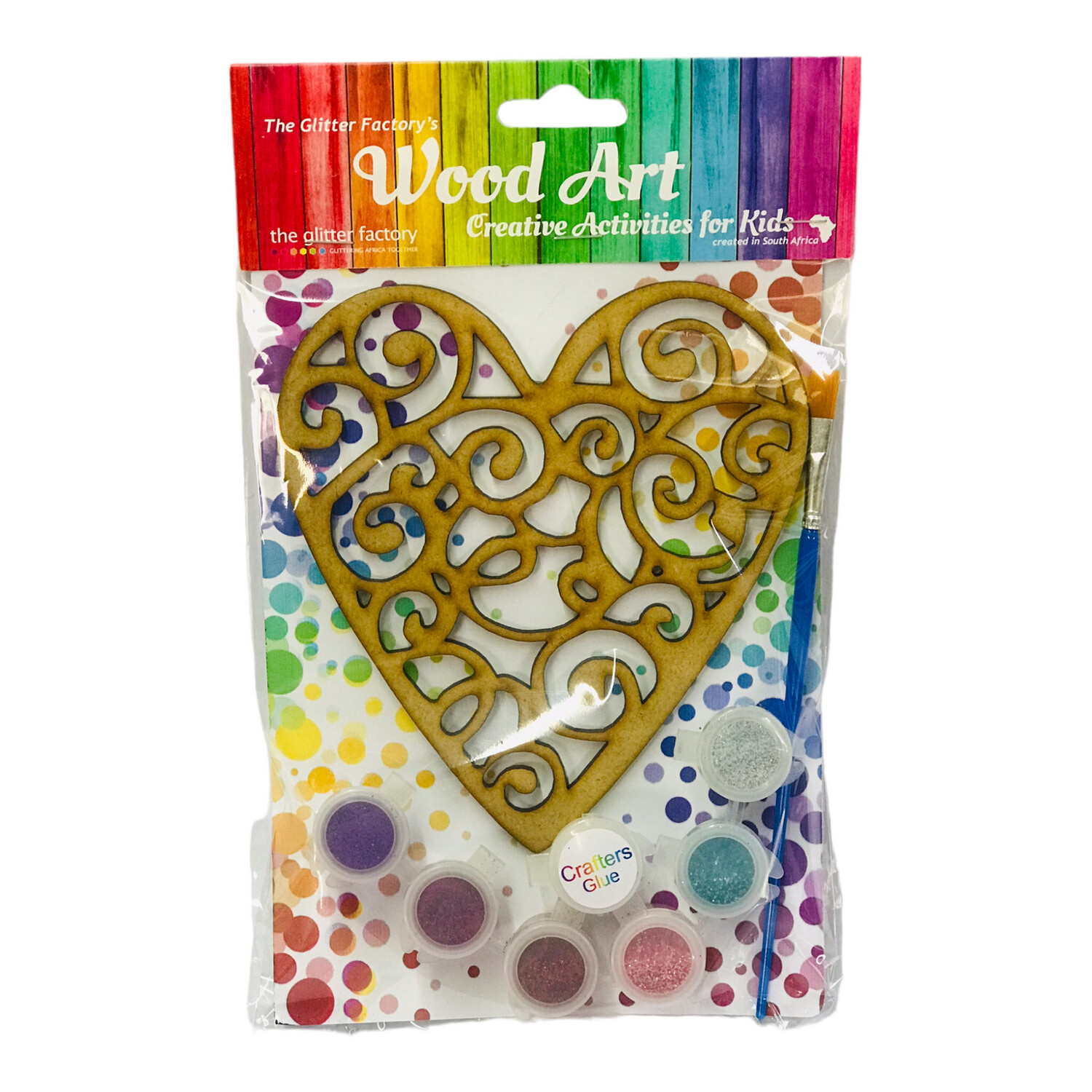 Tribal Heart GLITTER ME Activity Kit A6