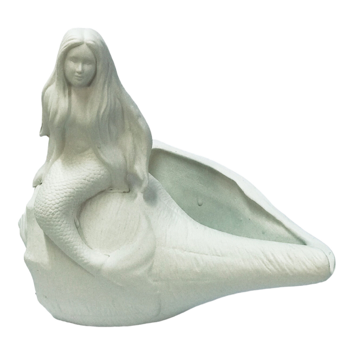 Mermaid On Konch Shell Ceramic