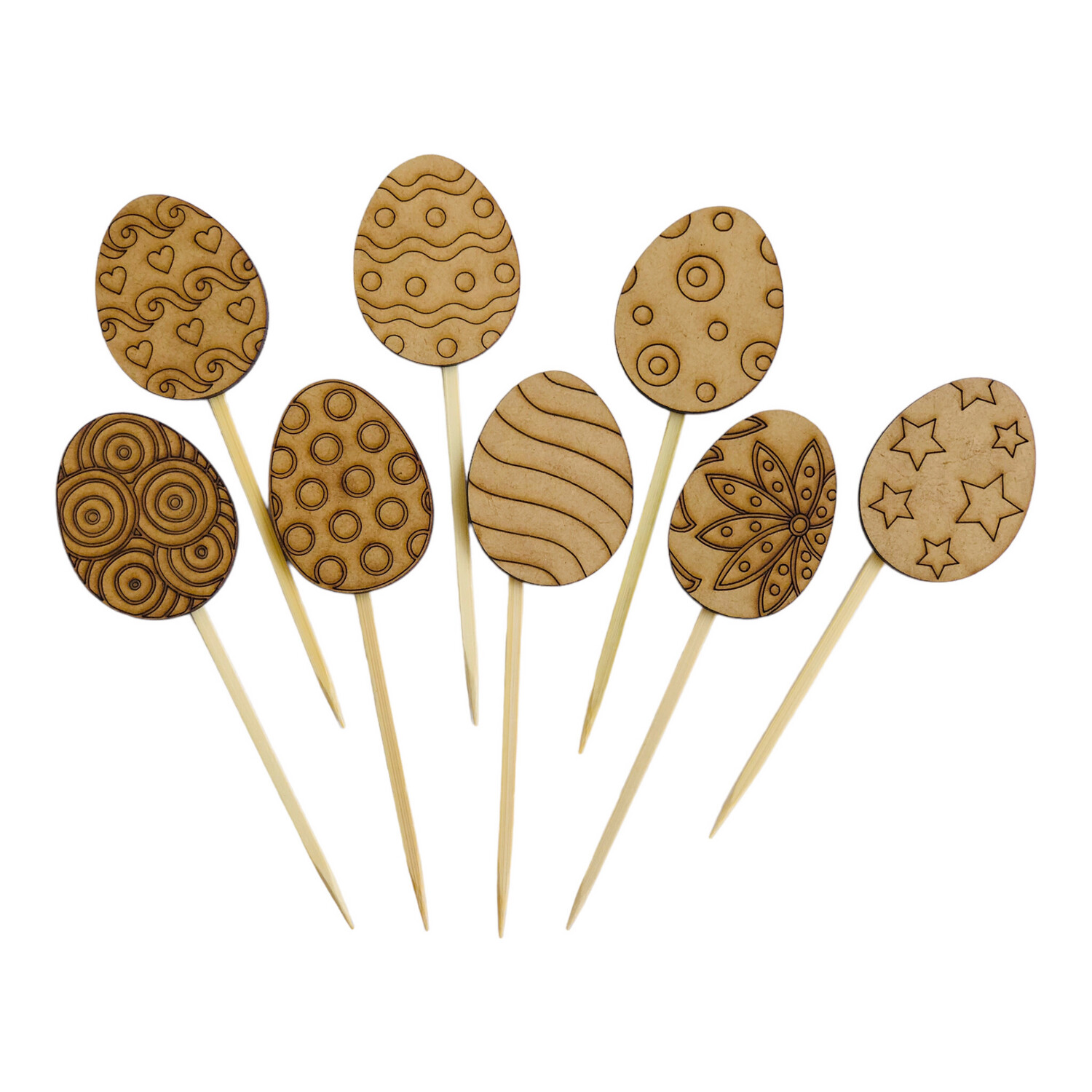 Easter Egg Wooden Stakes 8pcs