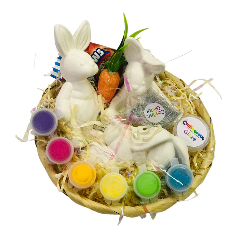 Easter Bunny Ceramic Basket Kit