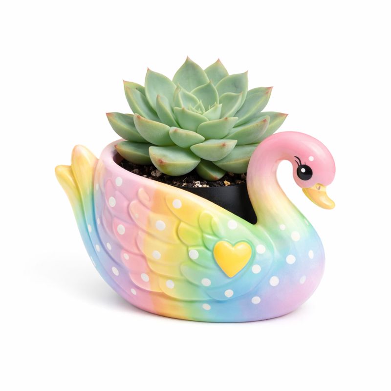 Ceramic Swan Planter Craftikit