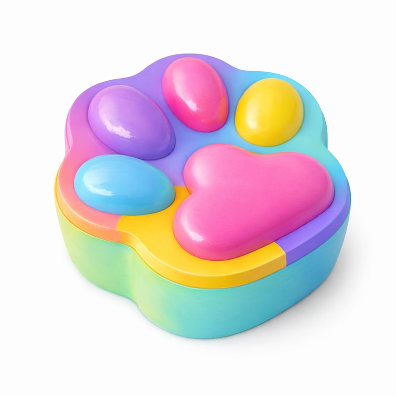 Paw Trinket Box POPS Paint &amp; Brush kit