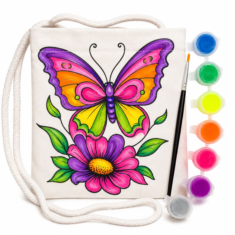 Butterfly On Flowers Sling Bag Kit