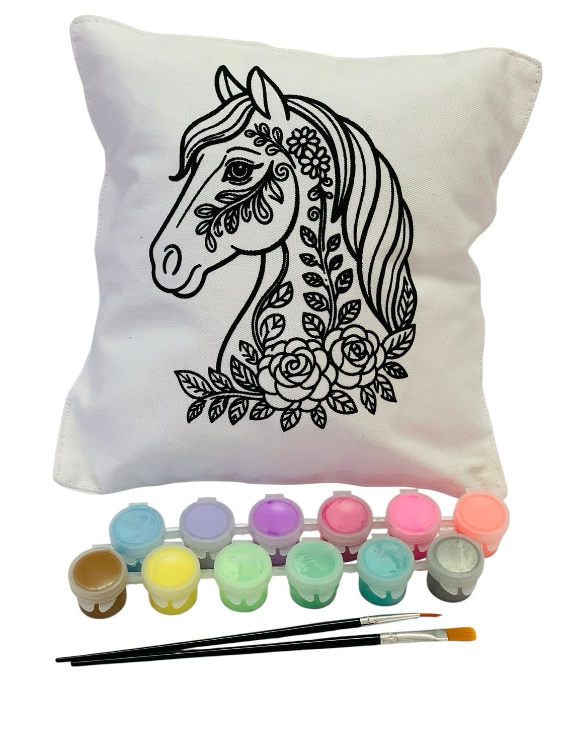 Pretty Horse Pillow 25x25cm