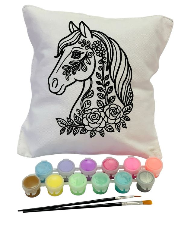 Pretty Horse Pillow 25x25cm