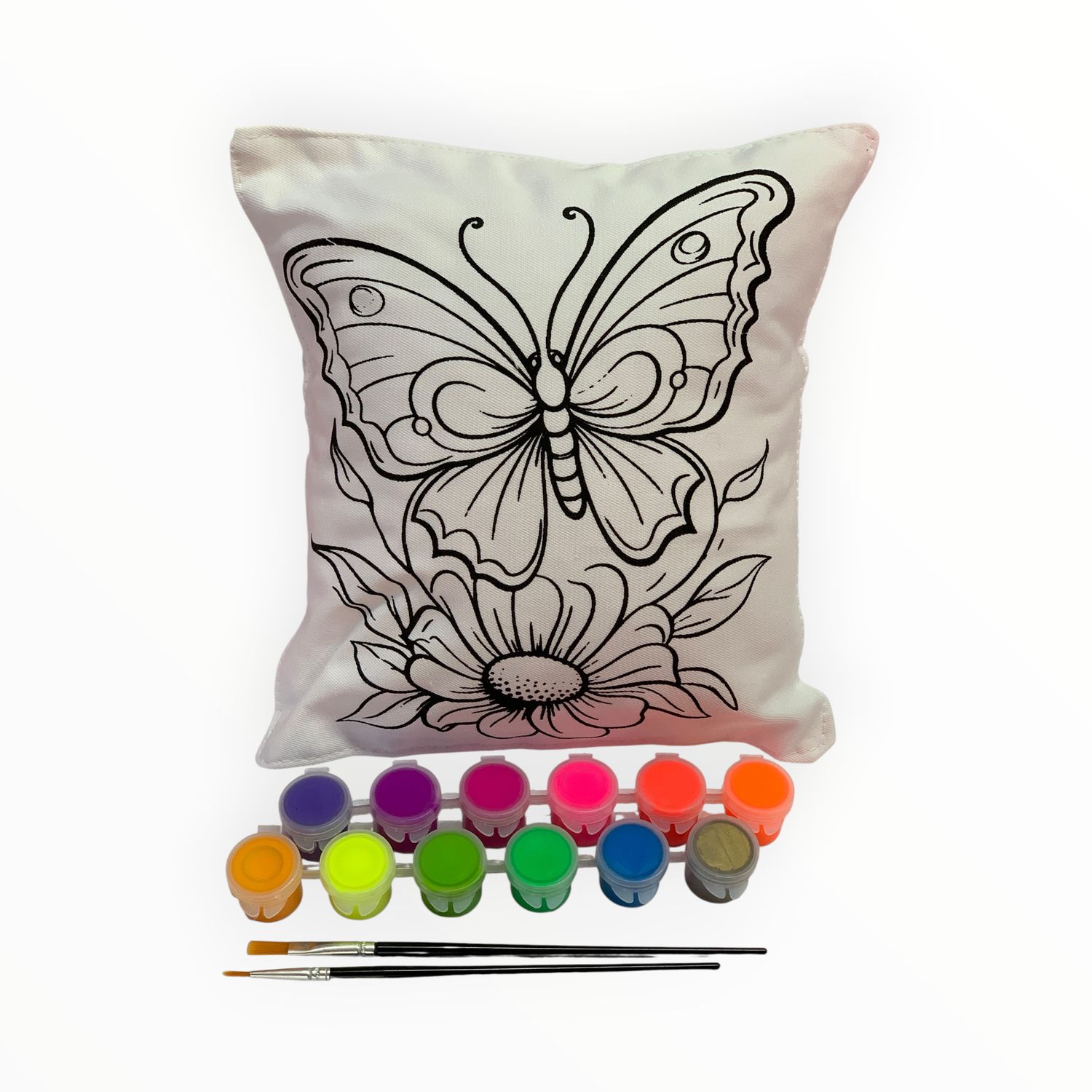 Butterfly Flowers Pillow Kit - Lumo