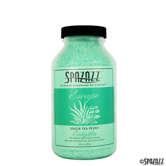 SPAZAZZ Green Tea Peony Crystals - 22 oz