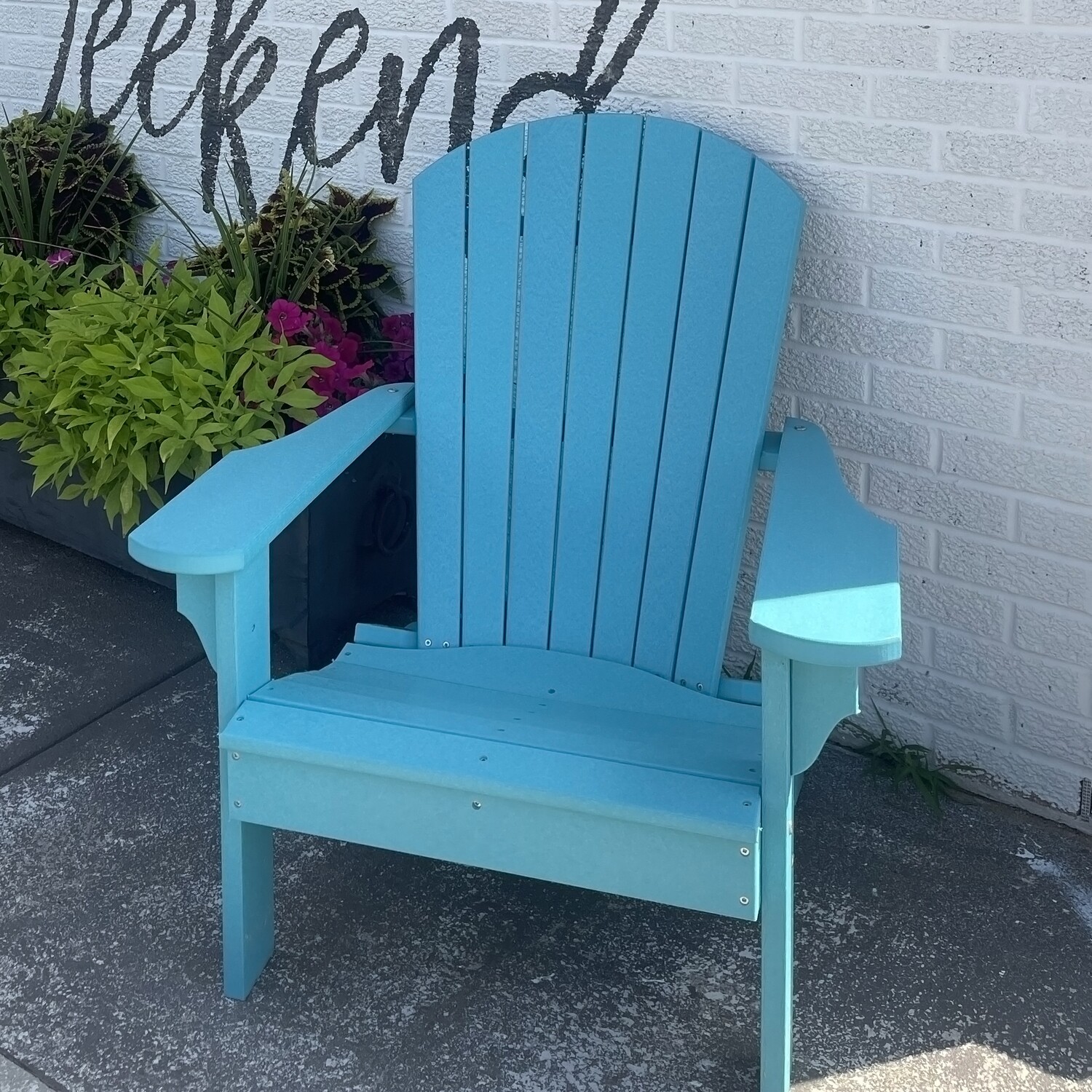Adirondack Chair Turquoise- USE CODE &quot;POLY20&quot; for 20% off in stock furniture
