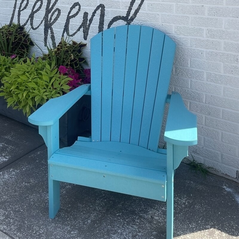 Adirondack Chair Turquoise- USE CODE &quot;POLY20&quot; for 20% off in stock furniture
