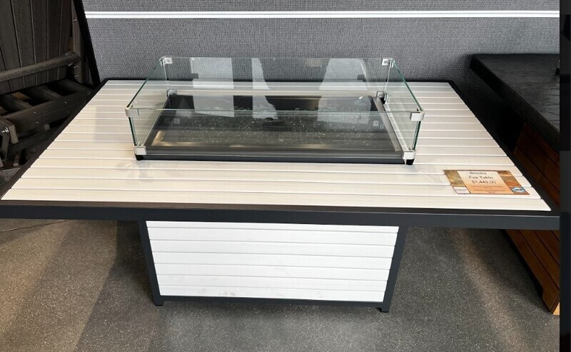Brooks Rectangular Gas Fire Pit Table