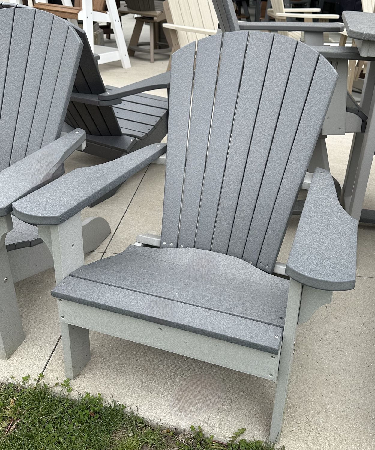 Adirondack Chair Gray / Dove Gray- USE CODE &quot;POLY20&quot; for 20% off in stock furniture