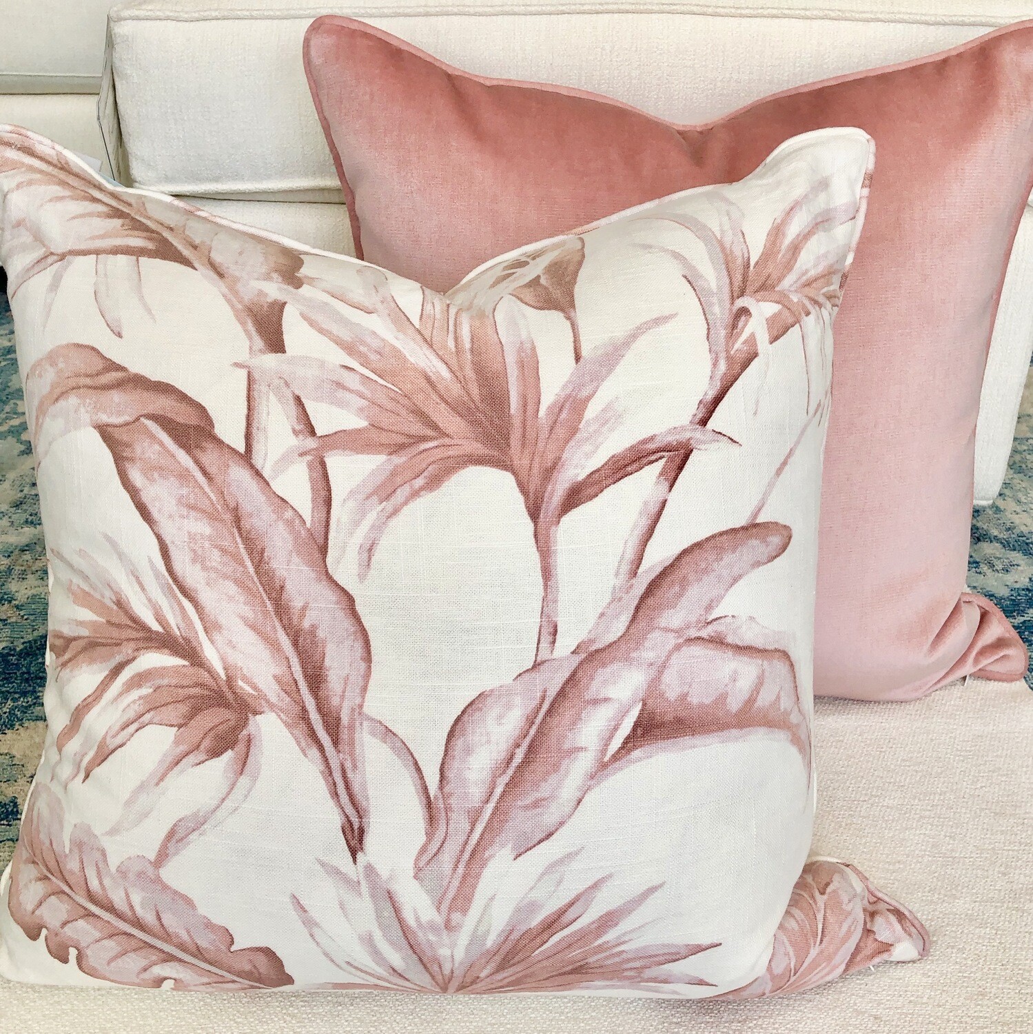 Pink Palm Pillow