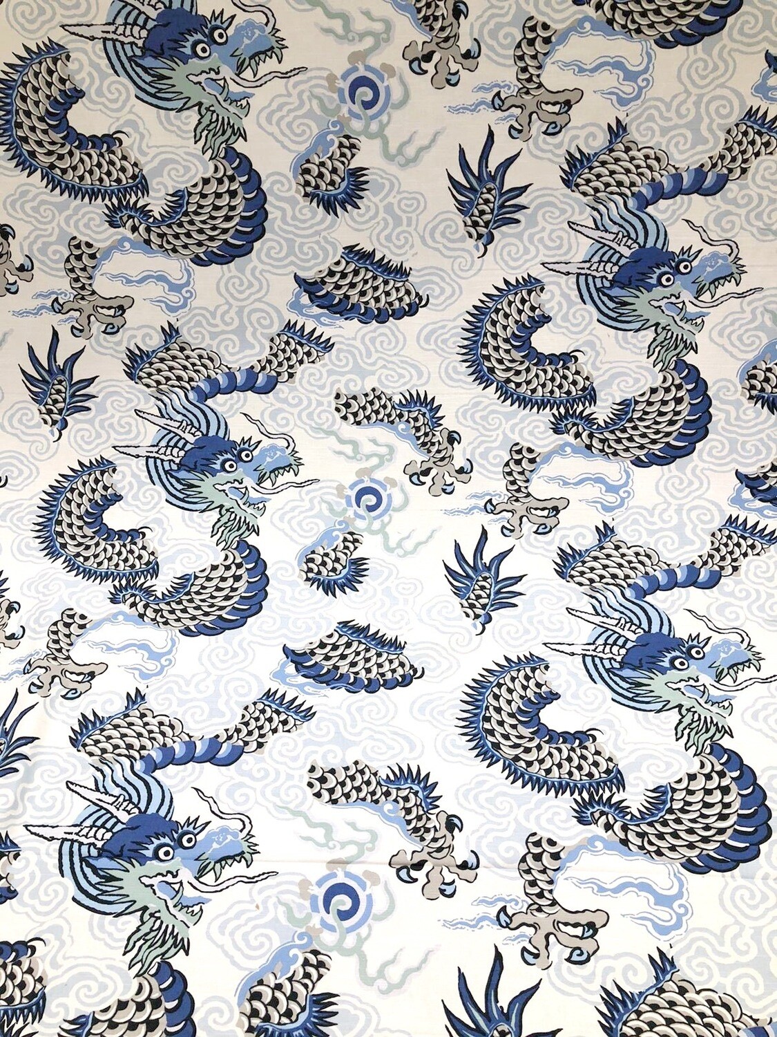 Blue Dragon Fabric By The Yard