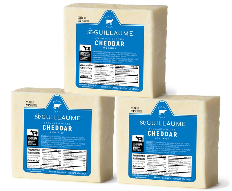 CHEDDAR BLANC (12 BLOCS X 275G) - FROID - CAISSE ENTIÈRE CHEDDAR BLANC (12 BLOCS X 275G) - FROID - CAISSE ENTIÈRE