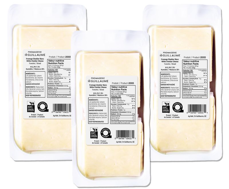 CHEDDAR BLANC TRANCHÉ (4 X 500G) - CAISSE ENTIÈRE CHEDDAR BLANC TRANCHÉ (4 X 500G) - CAISSE ENTIÈRE