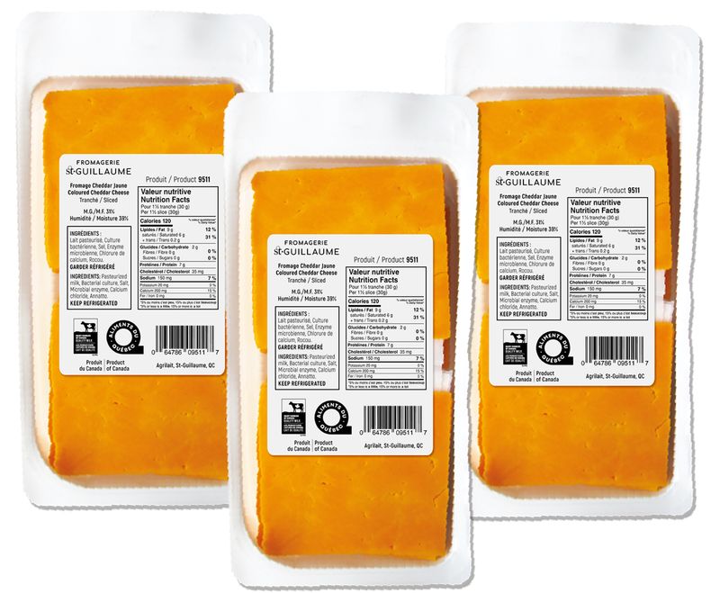 CHEDDAR JAUNE TRANCHÉ (4 X 500G) - CAISSE ENTIÈRE CHEDDAR JAUNE TRANCHÉ (4 X 500G) - CAISSE ENTIÈRE