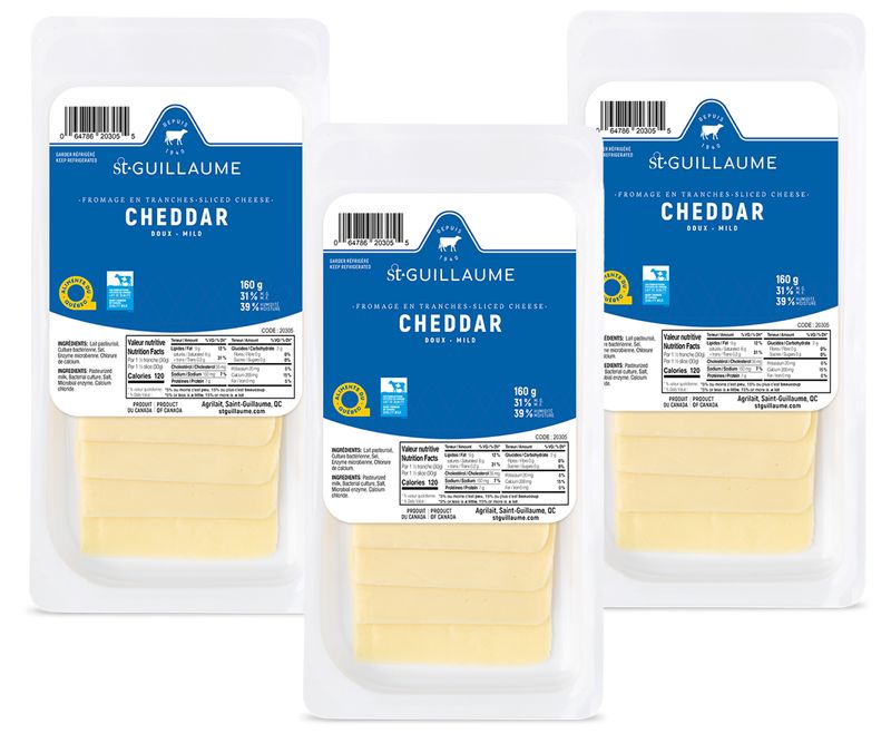 CHEDDAR BLANC TRANCHÉ (12 X 160G) - CAISSE ENTIÈRE CHEDDAR BLANC TRANCHÉ (12 X 160G) - CAISSE ENTIÈRE