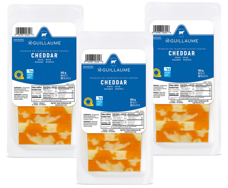 CHEDDAR MARBRÉ TRANCHÉ (12 X 160G) - CAISSE ENTIÈRE CHEDDAR MARBRÉ TRANCHÉ (12 X 160G) - CAISSE ENTIÈRE