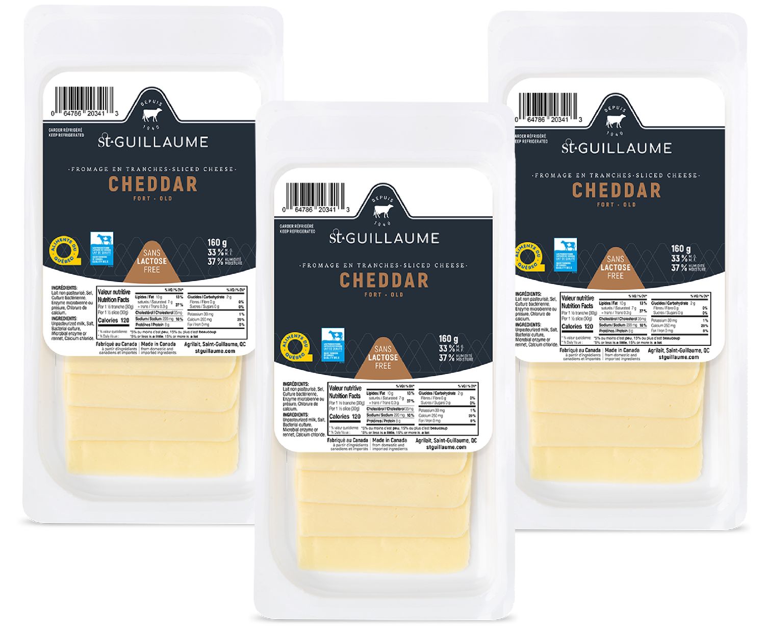 CHEDDAR FORT TRANCHÉ (12 X 160G) - CAISSE ENTIÈRE