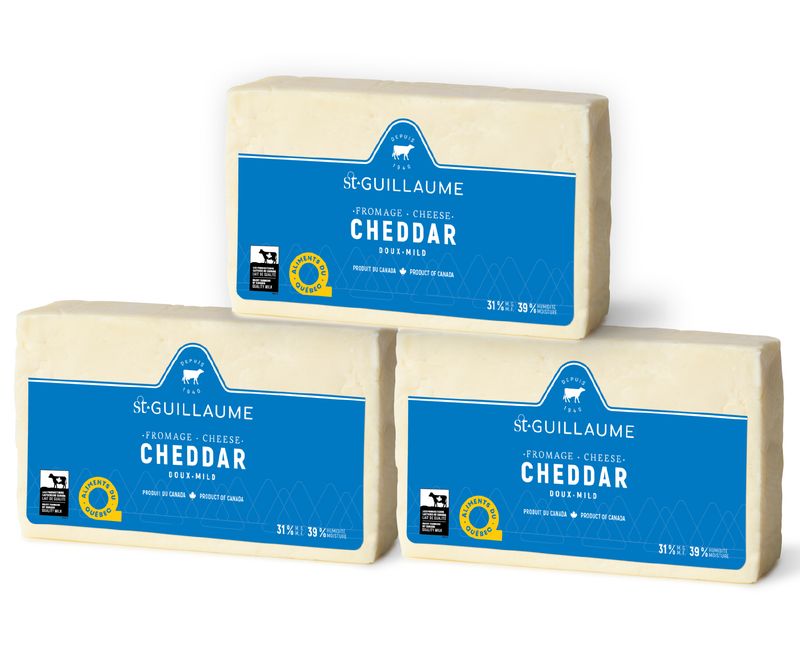 CHEDDAR BLANC (12 BLOCS X 400G) - FROID - CAISSE ENTIÈRE CHEDDAR BLANC (12 BLOCS X 400G) - FROID - CAISSE ENTIÈRE