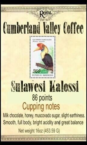 Sulawesi Kalossi Indonesia Single Origin, Choose a Size: 1/2 lb.