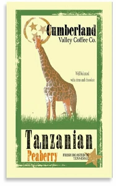 Tanzania Peaberry Single Origin, Choose a Size: 1/2 lb.