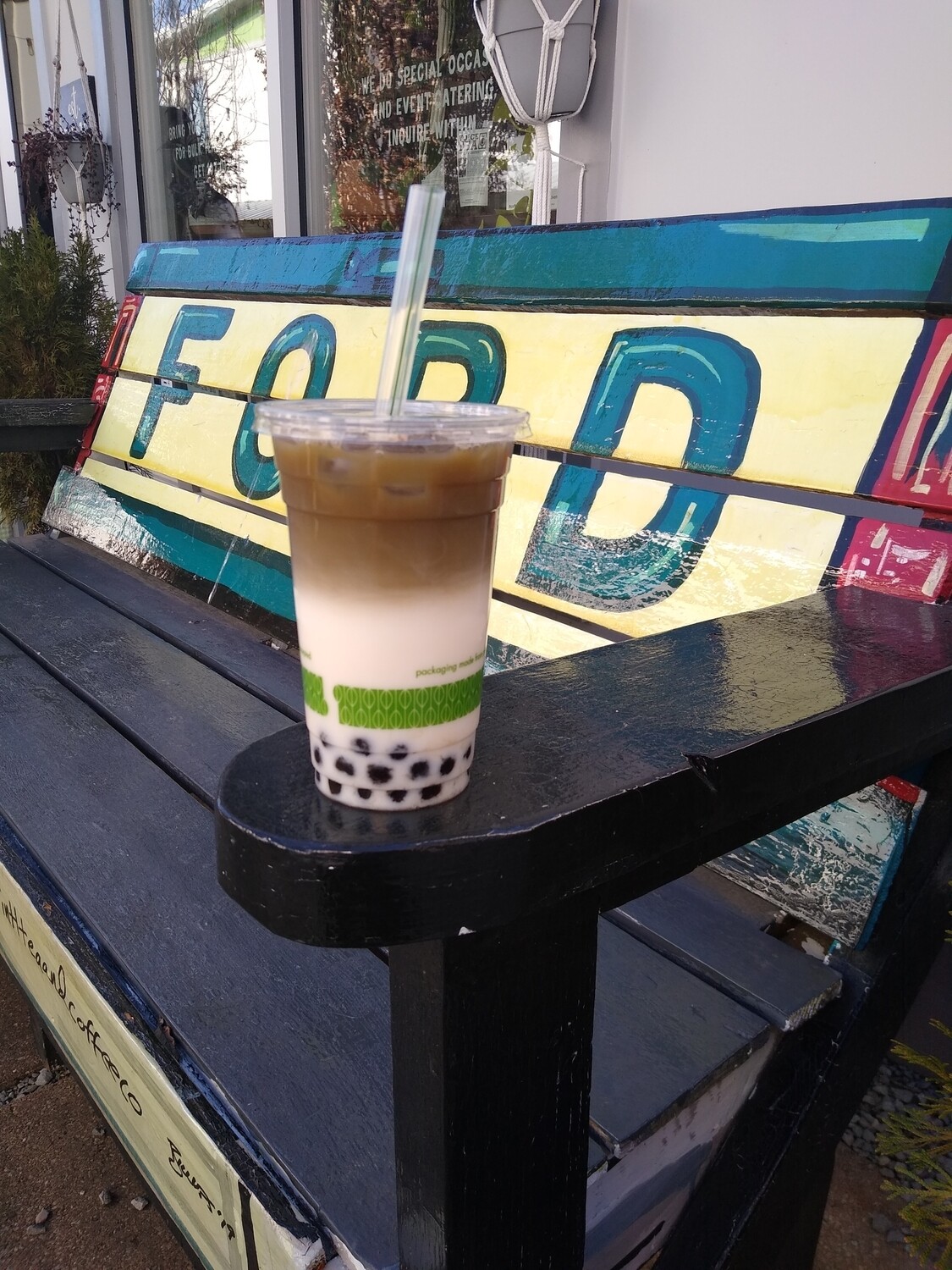Iced Hojicha Latte