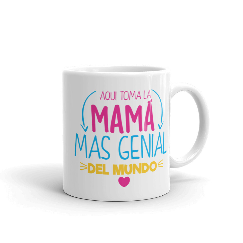 Taza blanca brillante