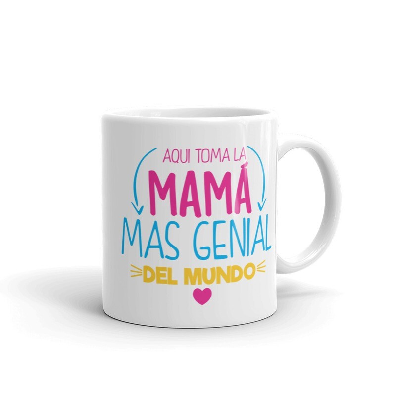 Taza blanca brillante