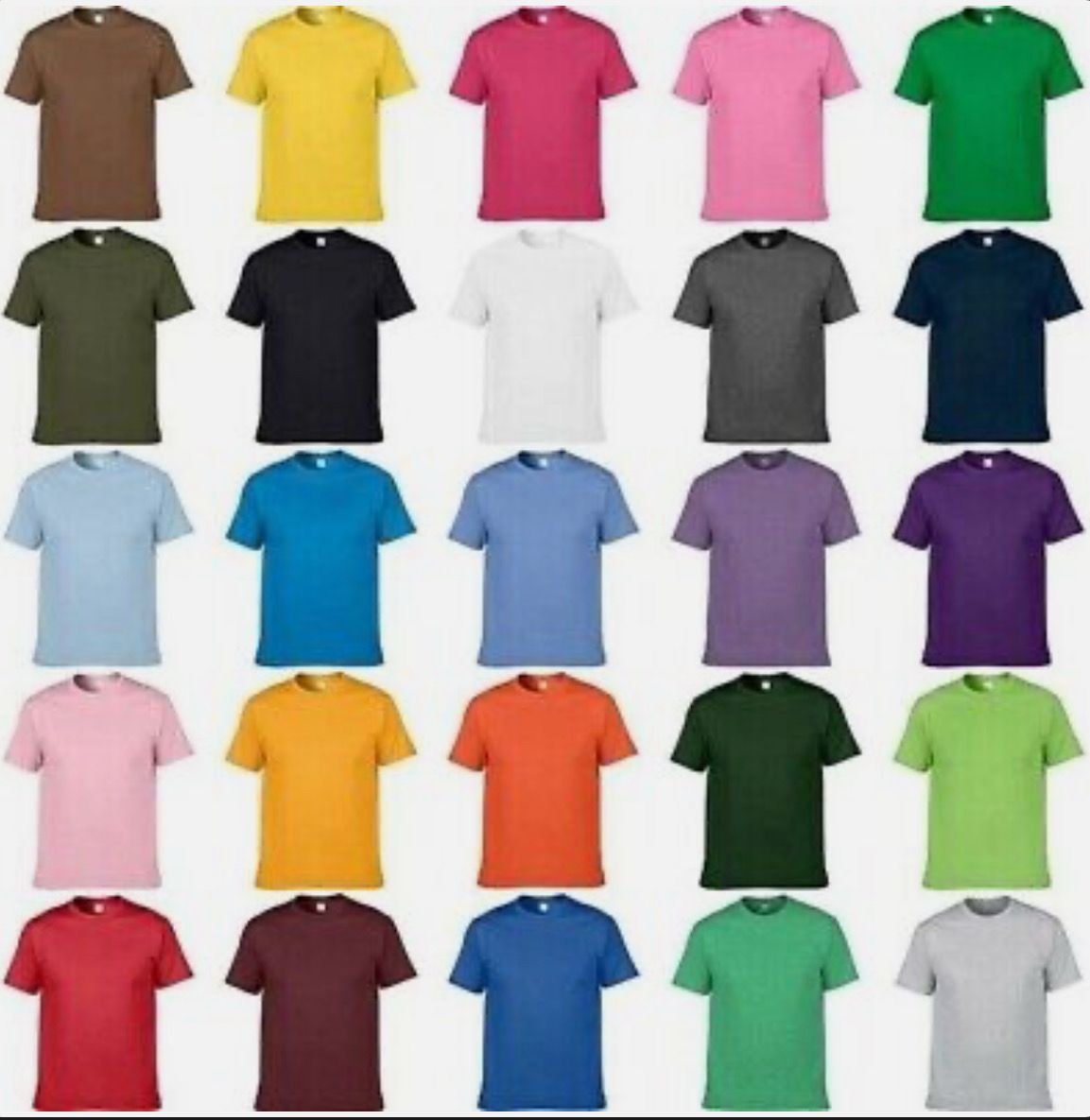 T-Shirt Gildan 6400 color chárt , variedad de colores 