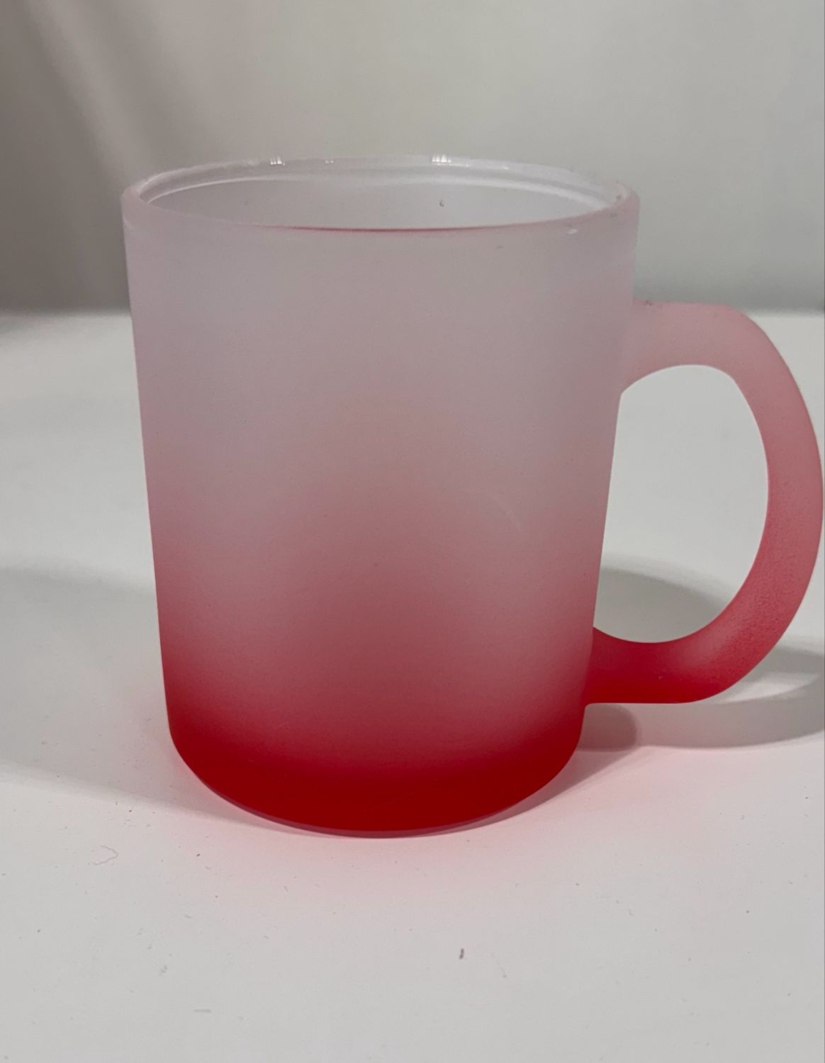 Taza de vidrio esmerilada color degradado 