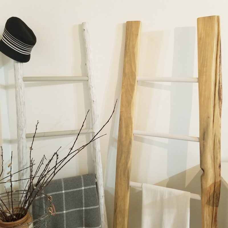 SPRING SALE - 6 ft. two-toned Live Edge Ladder/Limb Ladder