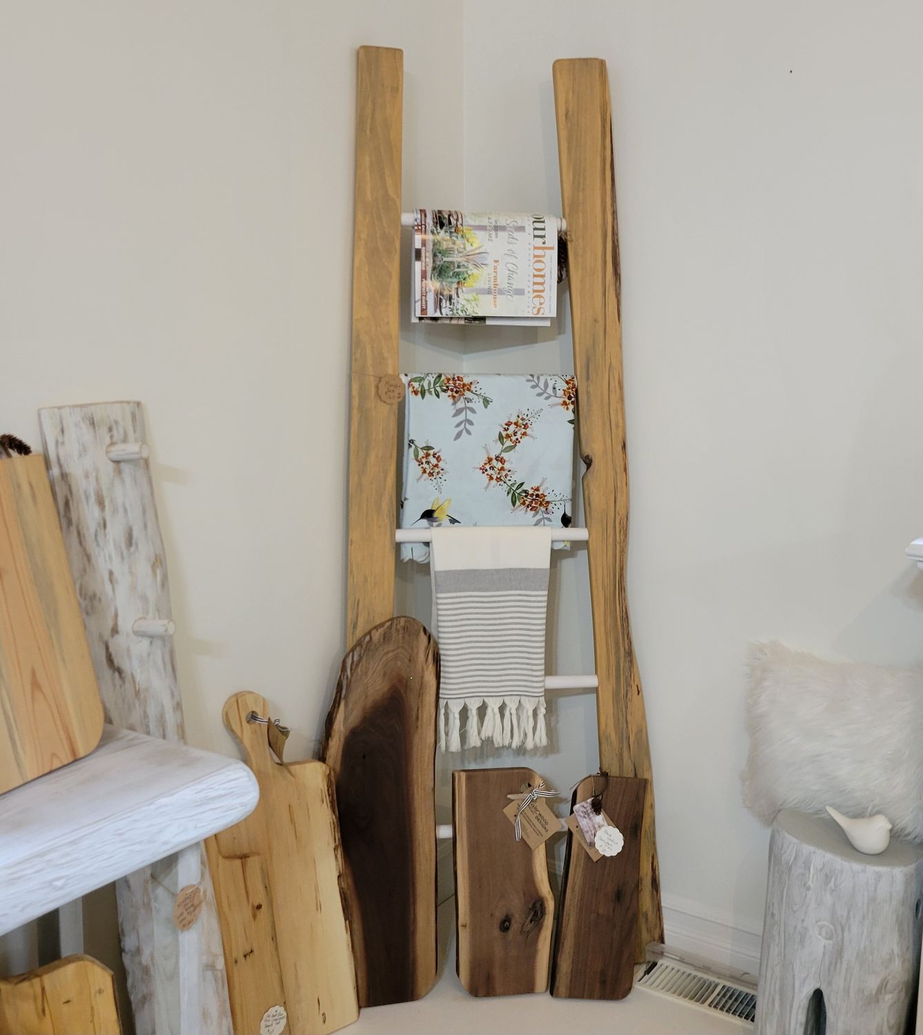 SUMMER SALE - 6 ft. two-toned Live Edge Ladder/Limb Ladder