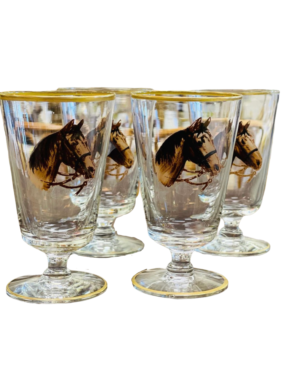 Hand Painted Horse Head Glasses Hand Painted Horse Head Glasses
