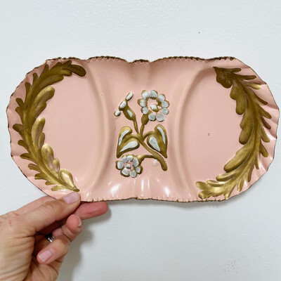 Pink Toleware Tray