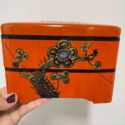 Orange Lacquered Bento Box