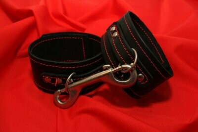 Red Stitched Leather Ankle Restraint