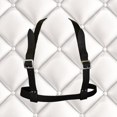 Ebony Leather Chest Harness
