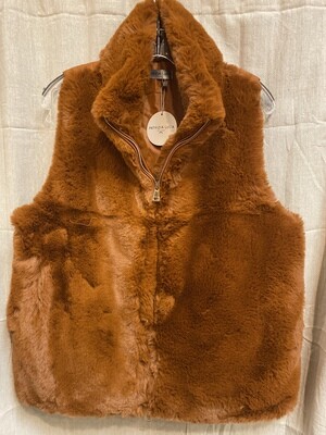 Patrizia Luca faux fur rust vest 