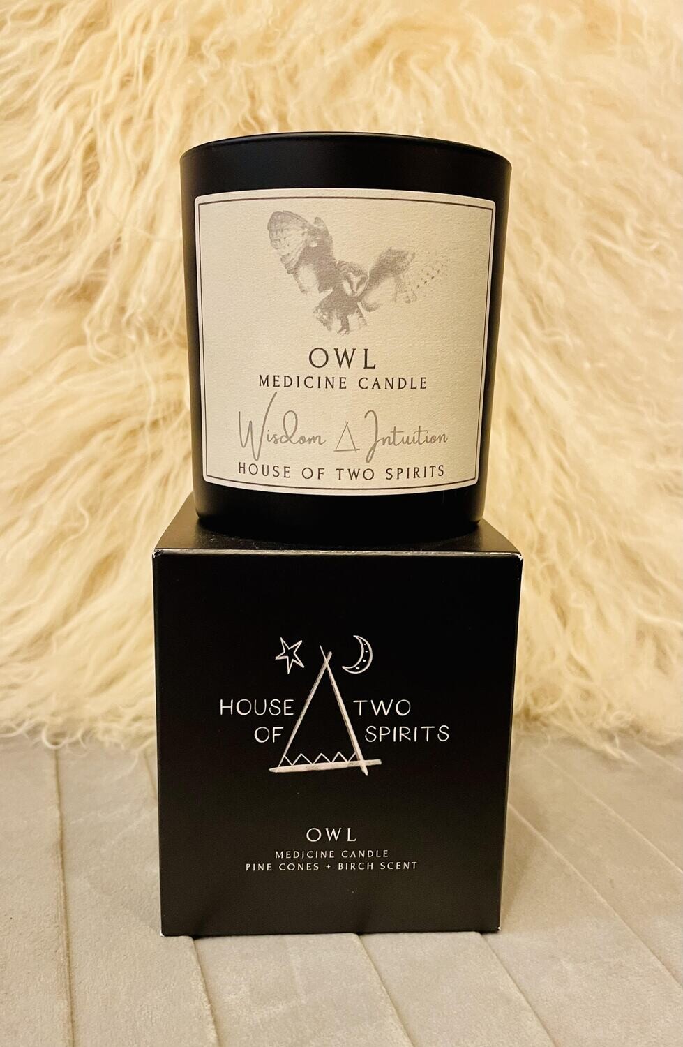 House of Two Spirits Candle - Owl