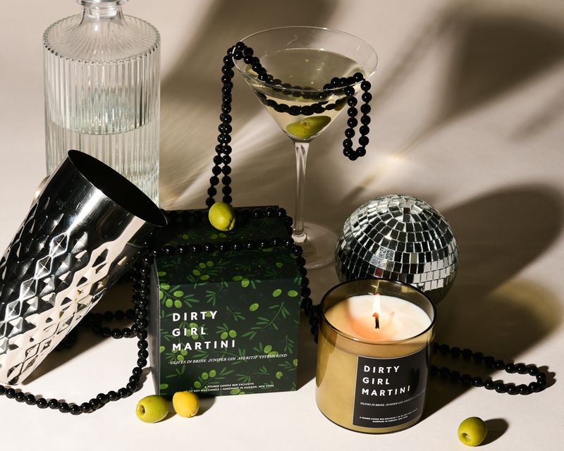 Poured Candle Bar Dirty Girl Martini