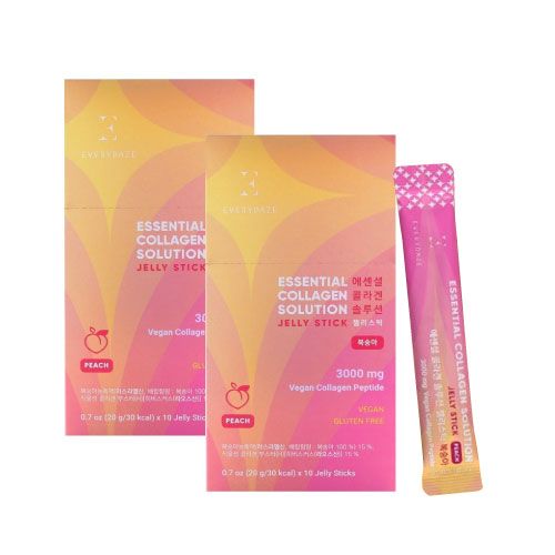 M[에브리데이즈 비건 콜라겐 젤리] EVERYDAZE VEGAN COLLAGEN JELLY, EVERYDAZE  ESSENTIAL COLLAGEN JELLY STICKx: Peach 20g*10ea(2박스)