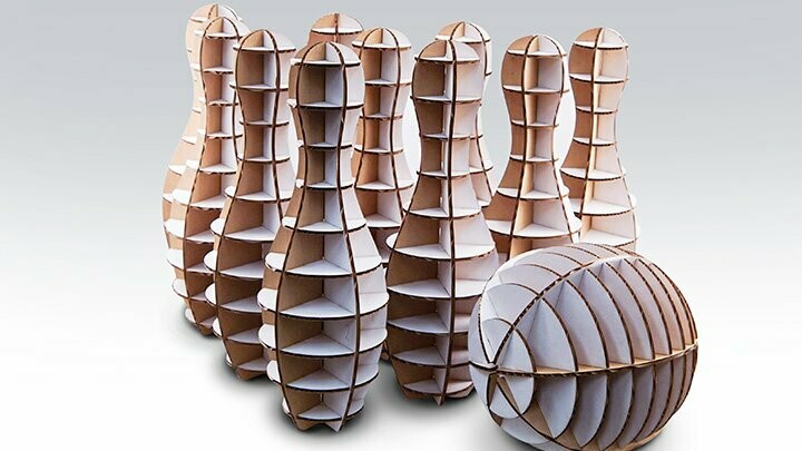 Bowling Set 6 Teilig, Maße 325x100x3mm