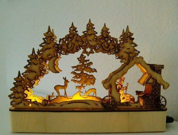 Schwibbogen Weihnachtsleuchte, Weihnachtslampe "Snow-Flake"
